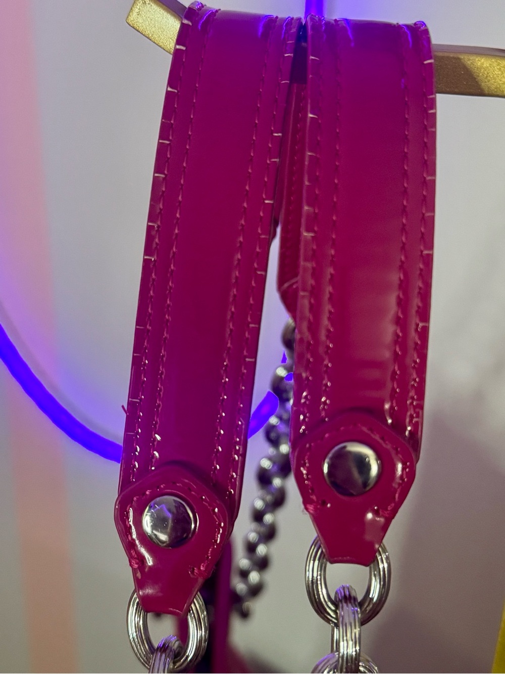 Coach Poppy Pink Liquid Gloss Shoulder Bag - Picture 15 of 16